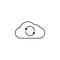 Cloud, reload line icon. Simple, modern flat vector illustration for mobile app, website or desktop app