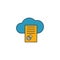 Cloud Report icon. Outline filled creative elemet from big data icons collection. Premium cloud report icon for ui, ux, apps,