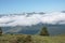 Cloud sea in Pyrenean landscape in Aude, France