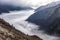 Cloud sea in valley in China