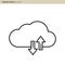 Cloud server icon, Cloud sync, Secure, Cloud services icons, Digital, Editable outline, Wireless technology, Cloud computing, Inte