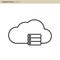 Cloud server icon, Cloud sync, Secure, Cloud services icons, Digital, Editable outline, Wireless technology, Cloud computing, Inte