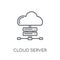 Cloud server linear icon. Modern outline Cloud server logo conce