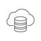 Cloud server outline icon