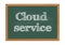 Cloud service chalkboard notice Vector illustration