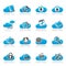 Cloud services and objects icons