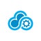 Cloud setting abstract logo icon