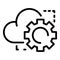 Cloud setting icon, outline style