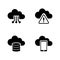 Cloud settings. Simple Related Vector Icons