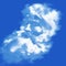 Cloud in the shape of Santa Claus