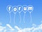 Cloud shaped as forum Message