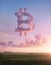 Cloud Shaped Cryptocurrency Bitcoin Sunset
