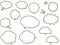 Cloud-shaped speech bubble set with yellow shadow