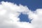 Cloud Shapes on Blue Sky, Abstract Clouds shapes with Blue Sky Background