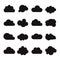 Cloud shapes collection and vector