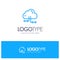 Cloud, Share, Computing, Network Blue Logo Line Style