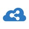 Cloud share glyphs double color icon