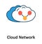 Cloud Share Isolated and Vector Icon for Technology