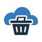 Cloud, shopping, basket icon. Simple editable vector illustration