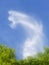 Cloud sky blue wispy angel abstract