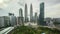Cloud sky at Kuala Lumpur city skyline with Petronas KLCC Twin Towers
