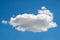 Cloud in the sky. One abstract cumulus cloud. Natural landscape background