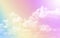 Cloud and sky with a pastel colored background.Fantasy magical sunny sky pastel background with colorful cloudy sky