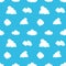Cloud sky seamless pattern. Cartoon blue air landscape light summer kid background cloudy spring decoration. Vector
