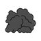 cloud smell color icon vector illustration