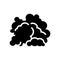 cloud smell glyph icon vector illustration