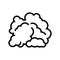 cloud smell line icon vector illustration