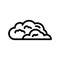 cloud smell line icon vector illustration