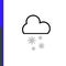 Cloud and snow, weather, new year 2023, year of the rabbit, icon vector