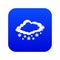 Cloud snowflake icon blue vector
