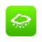 Cloud snowflake icon green