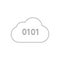 Cloud and software outline icon vector design illustration