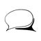 Cloud of speeches icon, sticker. sketch hand drawn doodle style. , minimalism, monochrome. conversation, communication, chat,