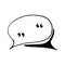 Cloud of speeches icon, sticker. sketch hand drawn doodle style. , minimalism, monochrome. conversation, communication, chat,