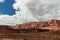 Cloud splash over the famous mountains, Vermillion cliff range, Page, AZ, USA