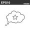 Cloud with star. Vector Loyalty program line icons