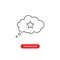 Cloud with star. Vector Loyalty program line icons