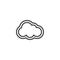 Cloud Sticker line icon