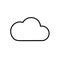 Cloud storage flat outline icon