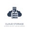 Cloud storage icon. Trendy flat vector Cloud storage icon on white background from Internet Security and Networking collection