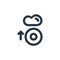 cloud storage icon vector from disc tool line concept. Thin line illustration of cloud storage editable stroke. cloud storage