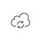 Cloud storage outline icon