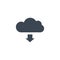 Cloud Storage related vector glyph icon.