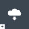 Cloud Storage related vector glyph icon.