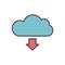 Cloud Storage related vector icon