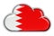 Cloud storage service in Bahrain, 3D rendering